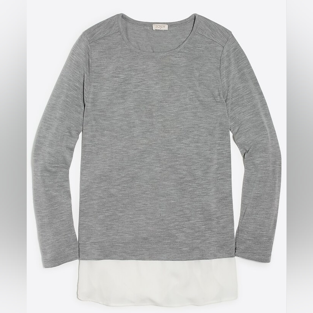 J. Crew Mercantile Long-sleeve top with silky hem Size Small